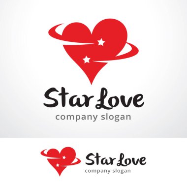 Star Love Logo Template Design Vector, Emblem, Design Concept, Creative Symbol, Icon