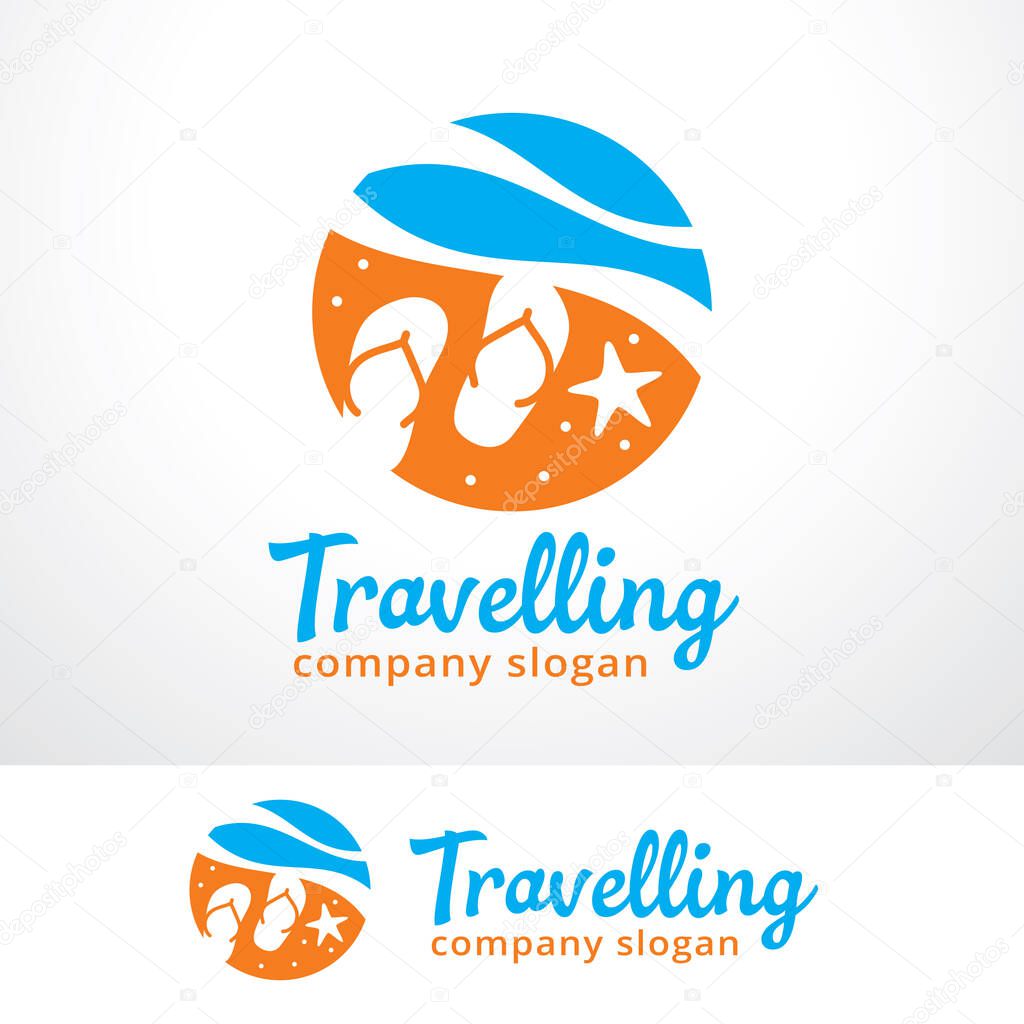 Travelling Logo Template Design Vector, Emblem, Design Concept, Creative Symbol, Icon