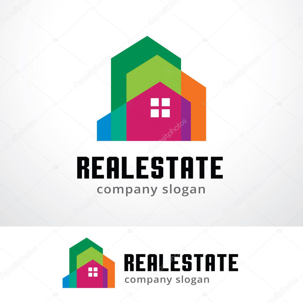 Real Estate Logo Template Design Vector, Emblem, Design Concept, Creative Symbol, Icon