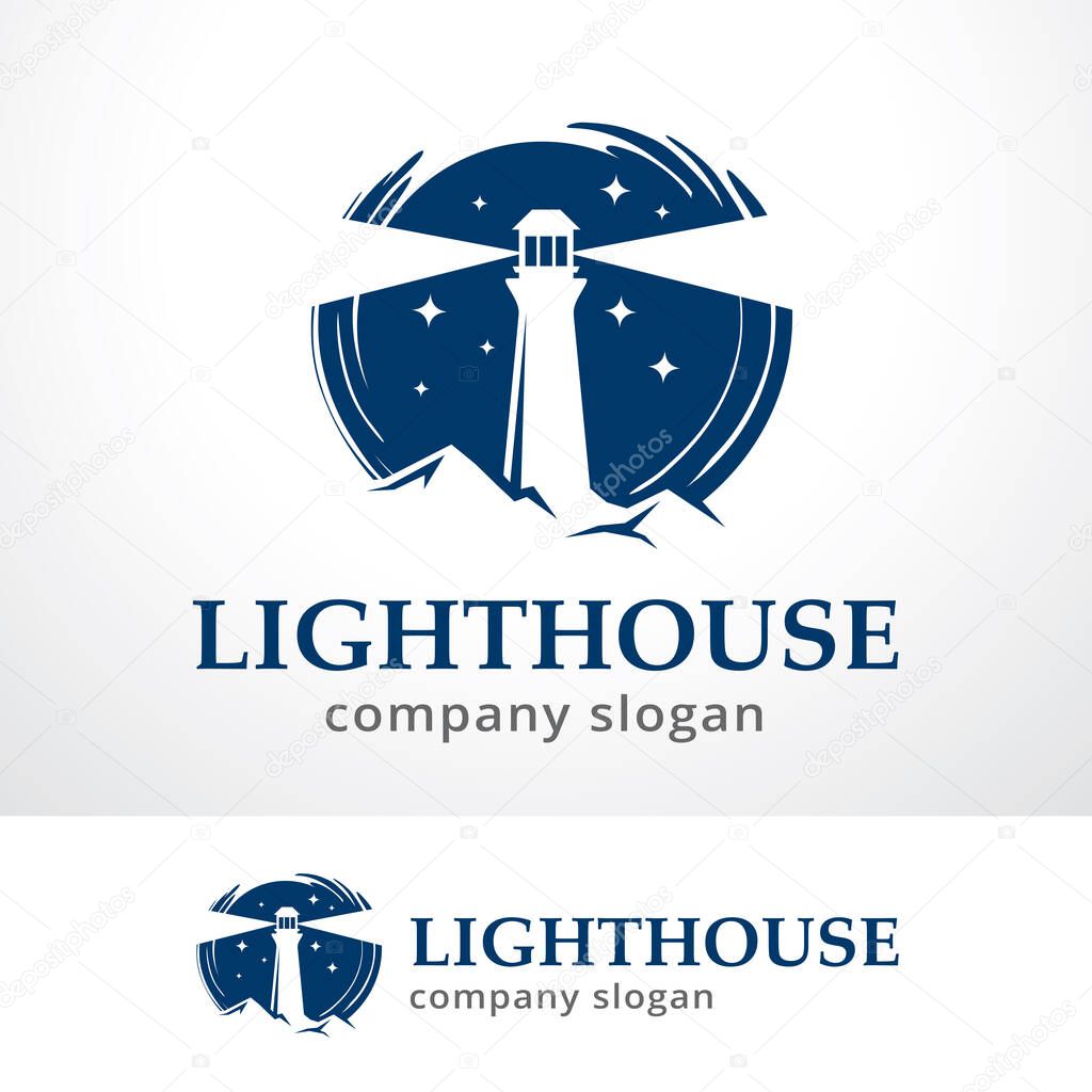 Light House Logo Template Design Vector, Emblem, Design Concept, Creative Symbol, Icon