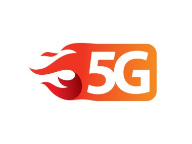 5G logo sembolü veya simge şablonu