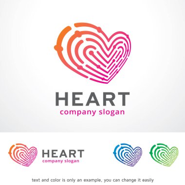 Kalp Logosu Tasarım Vektörü, Amblem, Tasarım Konsepti, Yaratıcı Sembol, Simge