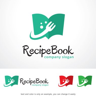 Tarif Kitabı Logosu Şablon Tasarım Vektörü, Amblem, Tasarım Konsepti, Yaratıcı Sembol, Simge Simgesi, Simge