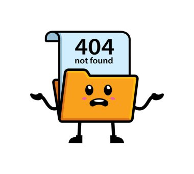 Dosya dizini maskot karakter tasarım vektörü
