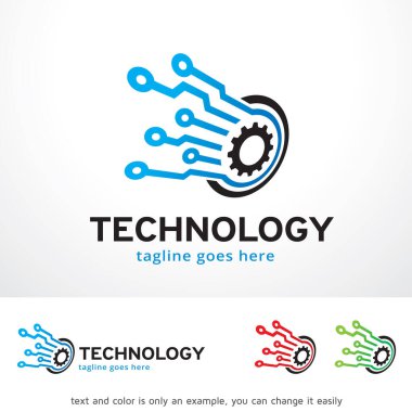 Teknoloji Logosu Tasarım Vektörü, Amblem, Tasarım Konsepti, Yaratıcı Sembol, Simge Simgesi, Simge