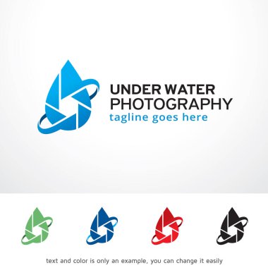 Su fotoğraf Logo şablonu tasarım vektör, amblem, tasarım konsepti, yaratıcı sembolü, simgenin altında