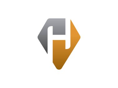 H noktası logosu veya sembol tasarımı