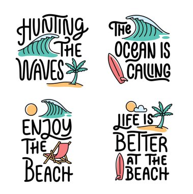 Yazılı ifadelerin, sloganların veya plaj unsurlarıyla alıntıların derlenmesi