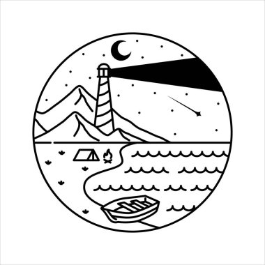 Çerçeve çizimindeki doğal manzara