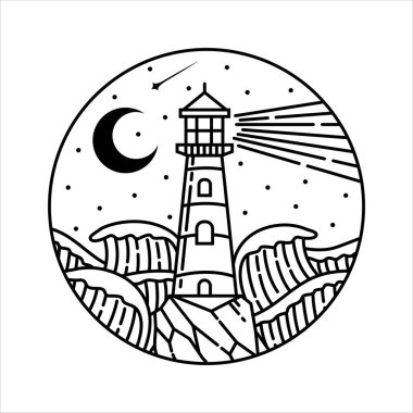 Çerçeve çizimindeki doğal manzara