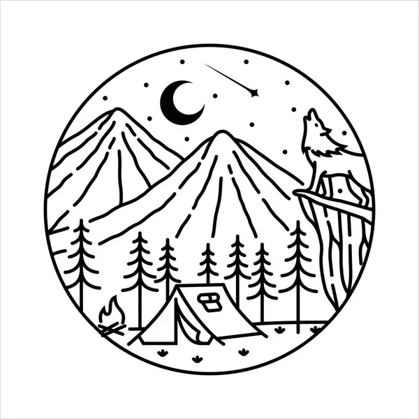 Çerçeve çizimindeki doğal manzara