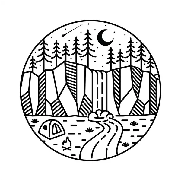 Çerçeve çizimindeki doğal manzara