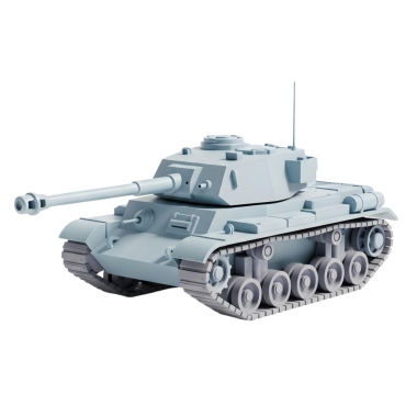 Minimalist 3D şirin tank neşeli ve eğlenceli tasarım