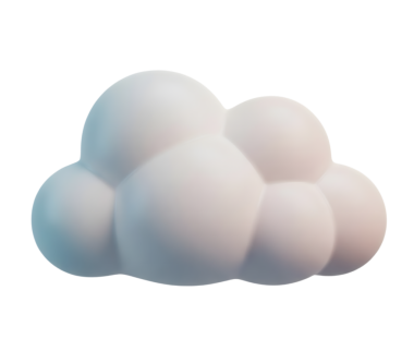 Bulut minimalist 3D, yumuşak ve pürüzsüz çizer