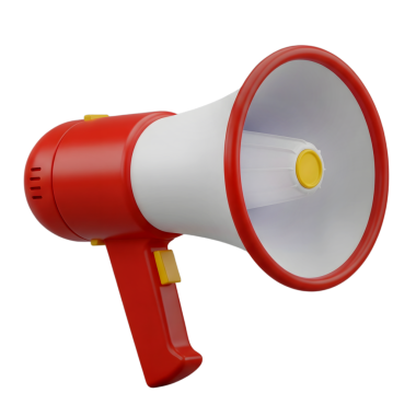 Megafon minimalist 3D görüntüleme yumuşak ve pürüzsüz