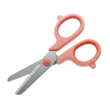 Makas minimalist 3D, yumuşak ve pürüzsüz çizer