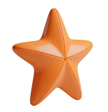 Denizyıldızı minimalisti 3D yumuşak ve pürüzsüz çizer