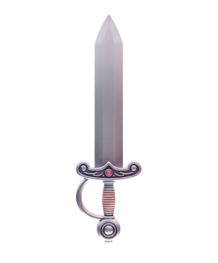 Kılıç minimalist 3D yumuşak ve pürüzsüz bir tasvir