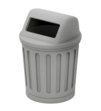 Çöp tenekesi 3D minimalist yumuşak ve pürüzsüz görüntüleyici
