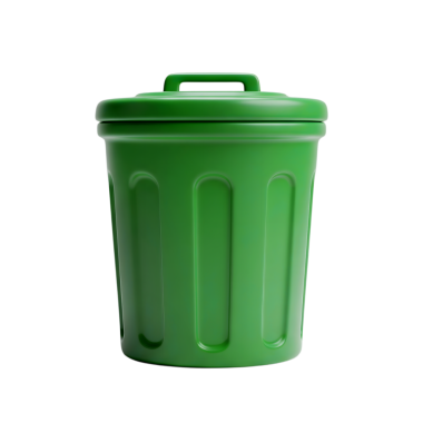 Çöp tenekesi 3D minimalist yumuşak ve pürüzsüz görüntüleyici