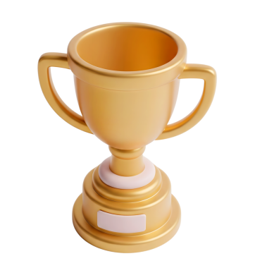 Kupa minimalist 3D, yumuşak ve pürüzsüz hazırlar.