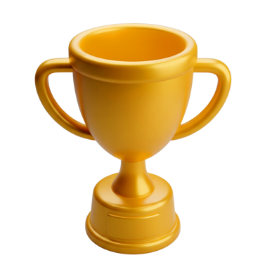 Kupa minimalist 3D, yumuşak ve pürüzsüz hazırlar.