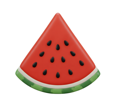 Karpuz minimalist 3D yumuşak ve pürüzsüz bir rendeleme