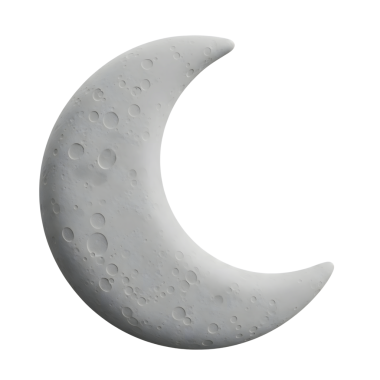 Hilal Ay Minimalist 3D Yumuşak ve Yumuşak Hazırlama