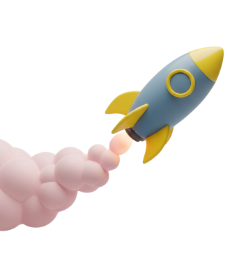 Uzay Minimalist 3D 'ye roket fırlatılışı Yumuşak ve pürüzsüz bir canlandırma