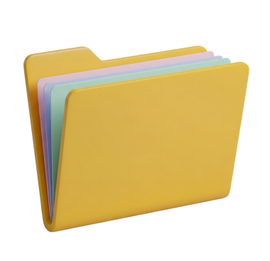 Dosya Dizini Simgesi Minimalist 3B Yumuşak ve Pürüzsüz Hazırlama