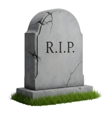 R.I.P. ile mezar taşı. Yazı Minimalist 3D Yumuşak ve Pürüzsüz Hazırlama