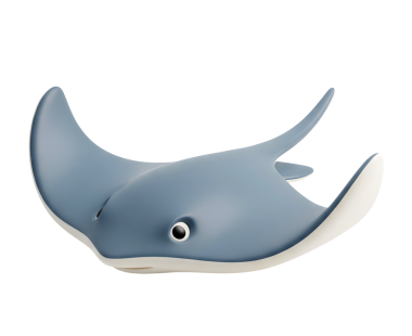 Stingray Minimalist 3D Yumuşak ve Pürüzsüz Hazırlama