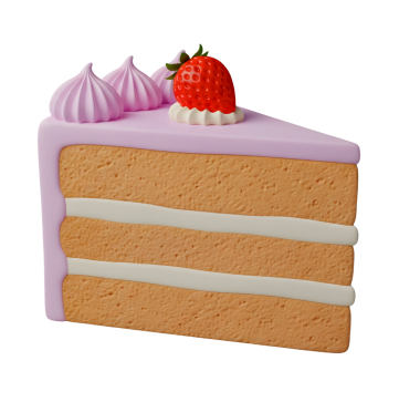 Renkli Katmanlı Pasta Dilimleyici Minimalist 3D Yumuşak ve pürüzsüz Hazırlama