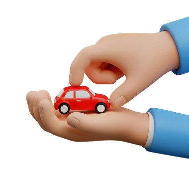 Minyatür Otomobil Minimalisti 3D, Yumuşak ve pürüzsüz Hazırlama