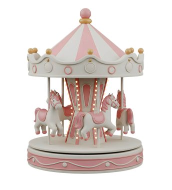 Merry Go Minimalist 3D Yumuşak ve Pürüzsüz Hazırlama