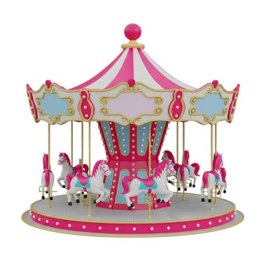 Merry Go Minimalist 3D Yumuşak ve Pürüzsüz Hazırlama