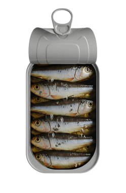 Sardalya Konservesini Aç Minimalist 3D Yumuşak ve pürüzsüz Hazırlama