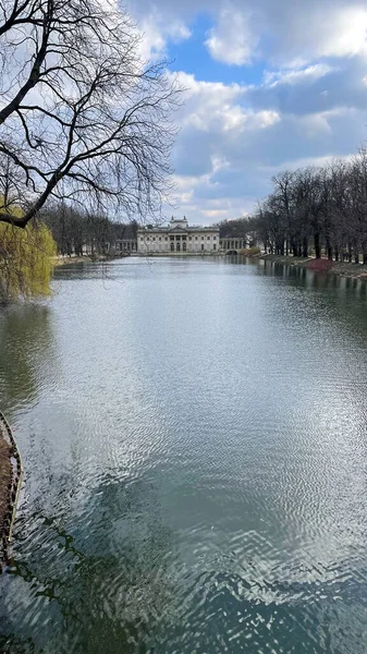 Ancient castle over the pond