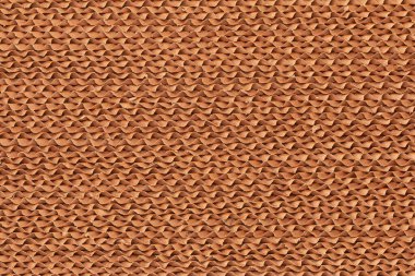 Soyut olarak, buharlaştırıcı-soğutucu kağıt resim üst üste binen kıvrımlı şekillerden ya da kırmızı-kahverengi ya da terracotta renginde dalgalardan oluşan tekrarlayan bir desen gösterir.. 