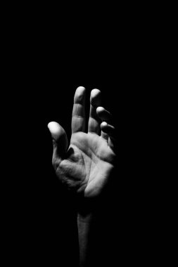 Siyah beyaz eller sanat fotoğrafçılığı