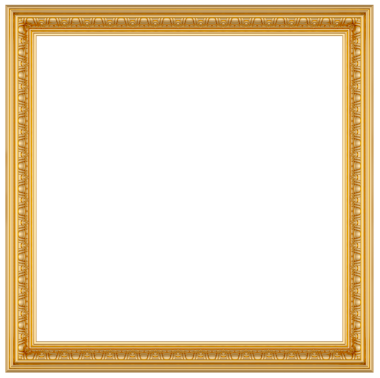 Şeffaf arkaplanda altın süsleme, kesme, 3B canlandırma