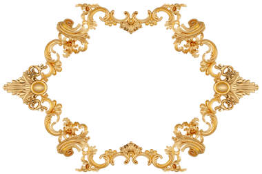 Şeffaf arkaplan üzerinde altın çerçeve, kesme, 3B biçimlendirici