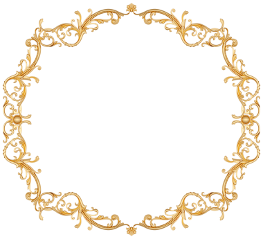 Şeffaf arkaplan üzerinde altın çerçeve, kesme, 3B biçimlendirici