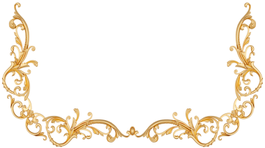 Şeffaf arkaplanda altın süsleme, kesme, 3B canlandırma