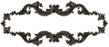 Şeffaf arkaplanda siyah süsleme çerçevesi, kesme, 3B görüntüleme