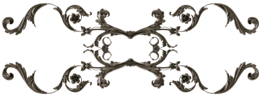 Şeffaf arkaplanda siyah süsleme çerçevesi, kesme, 3B görüntüleme