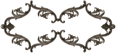 Şeffaf arkaplanda siyah süsleme çerçevesi, kesme, 3B görüntüleme