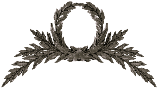 Şeffaf arkaplanda siyah süs, kesme, 3B görüntüleme