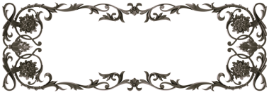 Şeffaf arkaplanda siyah süs, kesme, 3B görüntüleme