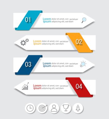 Infographic Vektör soyut tasarım web pankartı şablonu. Modern pankart.